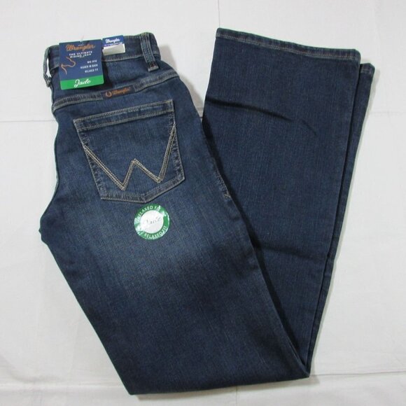 Wrangler Women's 28/5x32 Ultimate Riding Relaxed Fit Jade Jeans Dark Wash - Picture 1 of 3
